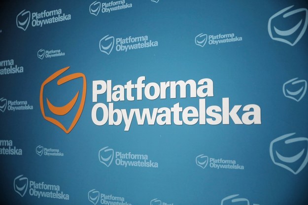 Logo Platformy Obywatelskiej w biurze Krajowym partii w Warszawie / 	Leszek Szymański    /PAP