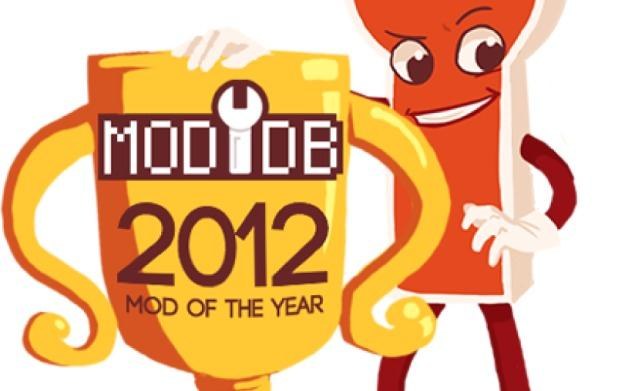 Logo plebiscytu najlepszych modyfikacji do gier 2012 roku portalu ModDB /