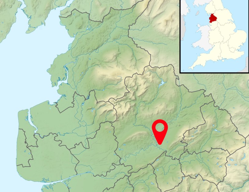Lokalizacja "kłopotliwej" dla mieszkańców i urzędników drogi w hrabstwie Lancashire /Wikimedia Commons /domena publiczna