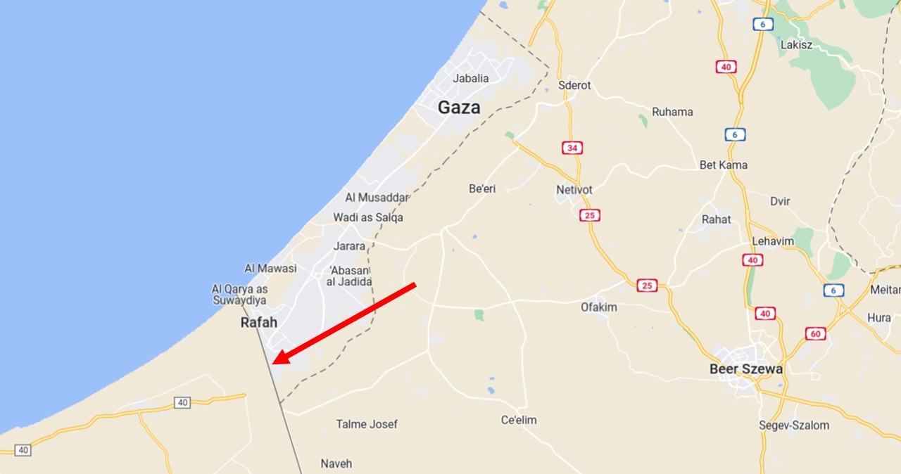 Lokalizacja zbiorników Hamasu. /Google Maps /materiał zewnętrzny