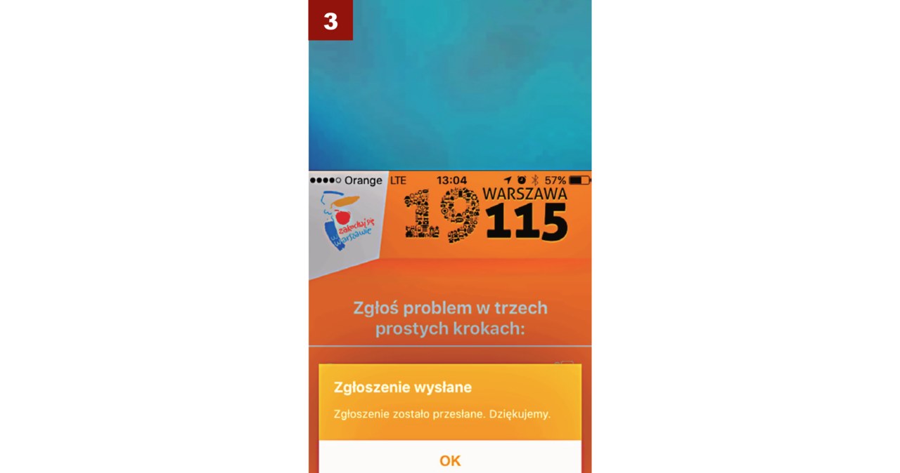 Lokalizację problematycznego miejsca można zaznaczyć na mapie lub wpisać adres ręcznie. To ostatni etap, po nim otrzymujemy potwierdzenie z numerem, jaki nadano zgłoszeniu. /Motor