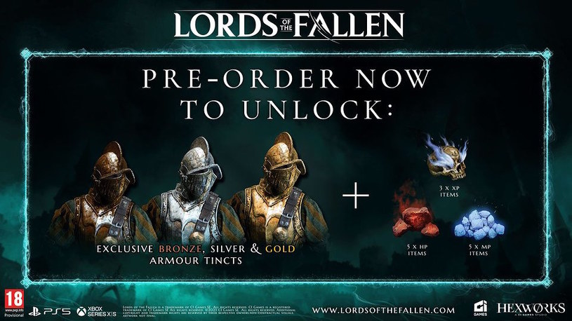 Lords of the Fallen - dodatki w zamówieniach przedpremierowych /materiały prasowe