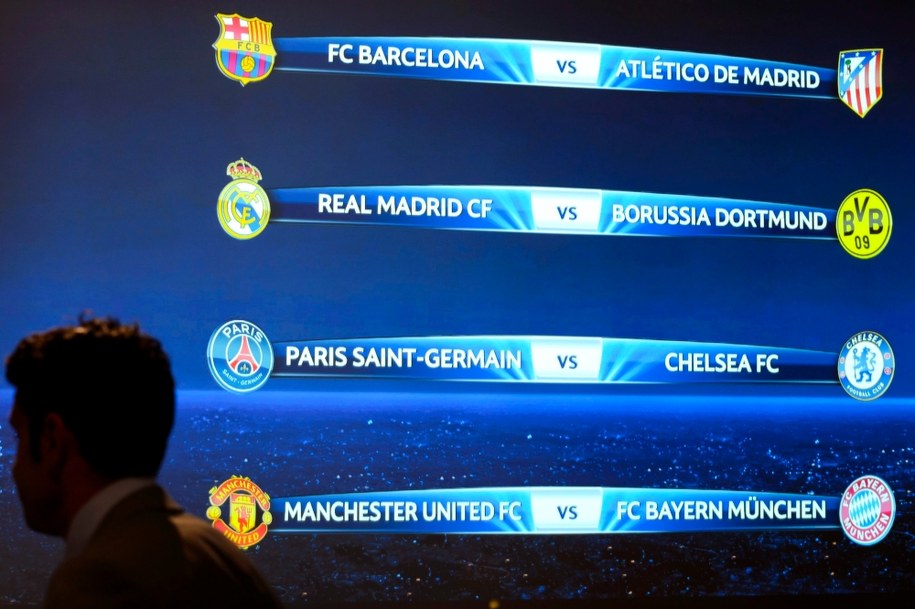 Losowanie par ćwierćfinałowych LM odbyło się w szwajcarskim Nyonie /LAURENT GILLIERON /PAP/EPA