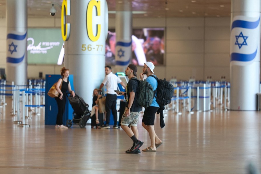 Lotnisko Ben Guriona tuż po zamknięciu przestrzeni powietrznej, 13 czerwca 2025 r. /AA/ABACA/Abaca/East News /East News