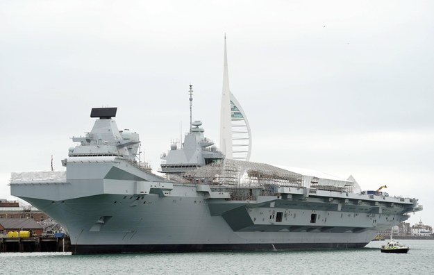 Lotniskowiec HMS Prince of Wales /Andrew Matthews /PAP/EPA