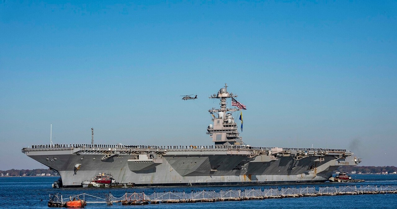 Lotniskowiec USS Gerald R. Ford. Największy okręt wojenny w historii. Powstał właśnie w Newport News Shipbuilding /U.S. Department of Defense /Wikipedia