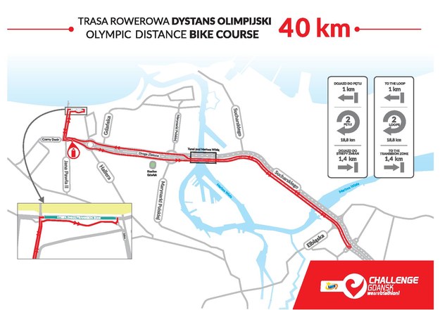 Lotto Challenge Gdańsk - trasa rowerowa na dystansie olimpijskim /UM Gdańsk /Materiały prasowe