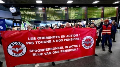 Loty odwołane, ograniczone kursy pociągów. Ogromna akcja strajkowa w Belgii
