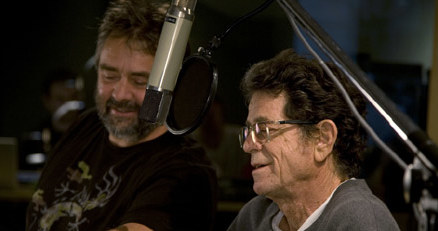 Lou Reed i Luc Besson podczas pracy nad dubbingiem "Artura..." /materiały dystrybutora