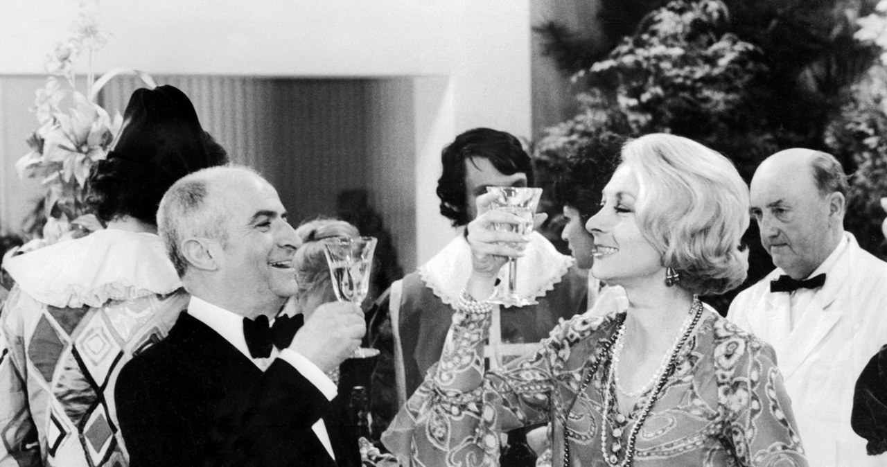 Louis de Funes i Claude Gensac na planie filmu "Jo" (1971) /AFP