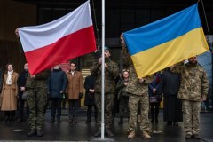 Lublin. Obchody 4. rocznicy napaści Rosji na Ukrainę