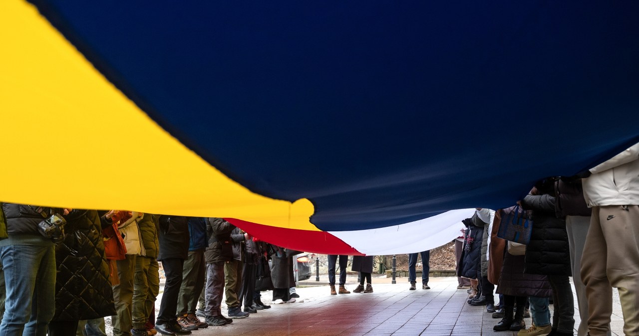 Lublin. Obchody 4. rocznicy napaści Rosji na Ukrainę