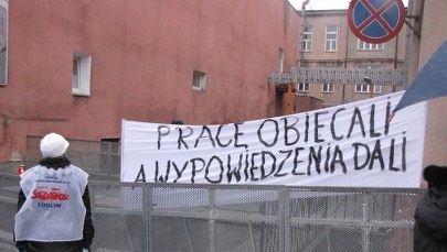 Lublin: Protestują zwolnieni z Zakładów Przemysłu Skórzanego