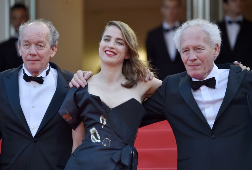 Luc Dardenne, Adele Haenel i Jean-Pierre Dardenne na festiwalu w Cannes /AFP