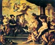 Luca Giordano, Rubens malujący alegoerię pokoju, ok. 1660 /Encyklopedia Internautica