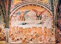 Luca Signorelli, Wskrzeszenie umarłych, fresk z katedry w Orvieto /Encyklopedia Internautica