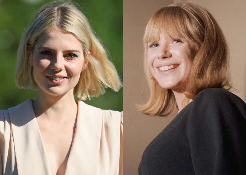 Lucy Boynton (L) i Marianne Faithfull w latach 60. XX wieku (P) /Pascal Le Segretain / Central Press/Hulton Archive /Getty Images