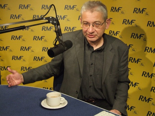 Ludwik Dorn w studiu RMF FM na zdj. z 2008 r. /Michał Dukaczewski /Archiwum RMF FM
