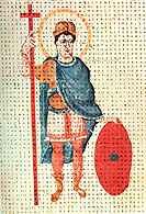 Ludwik I Pobożny, miniatura ze szkoły Fulda, 840 r. /Encyklopedia Internautica