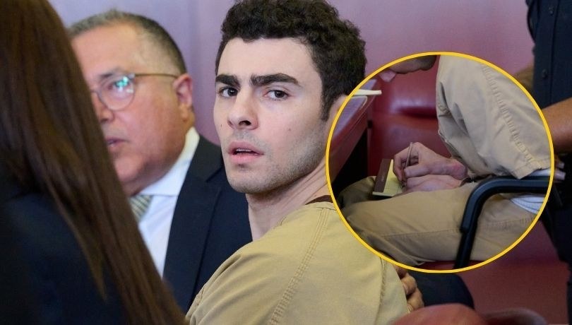 Luigi Mangione w trakcie procesu robił notatki /CURTIS MEANS / POOL /PAP/EPA