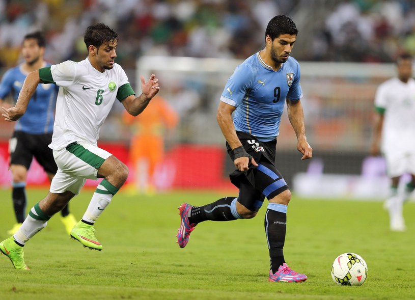 Luis Suarez zagrał w meczu z Arabią Saudyjską /AFP
