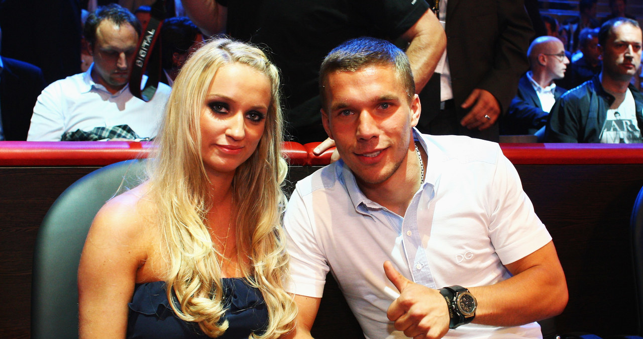 Lukas Podolski i Monika Puchalska, 2009 rok /Vladimir Rys /Getty Images