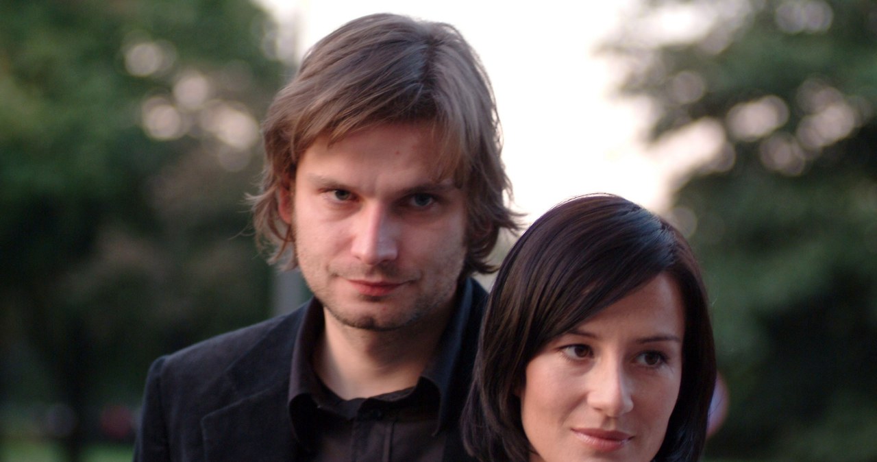 Łukasz Barczyk i Maja Ostaszewska, 2003 rok /Piotr Fotek/REPORTER /East News