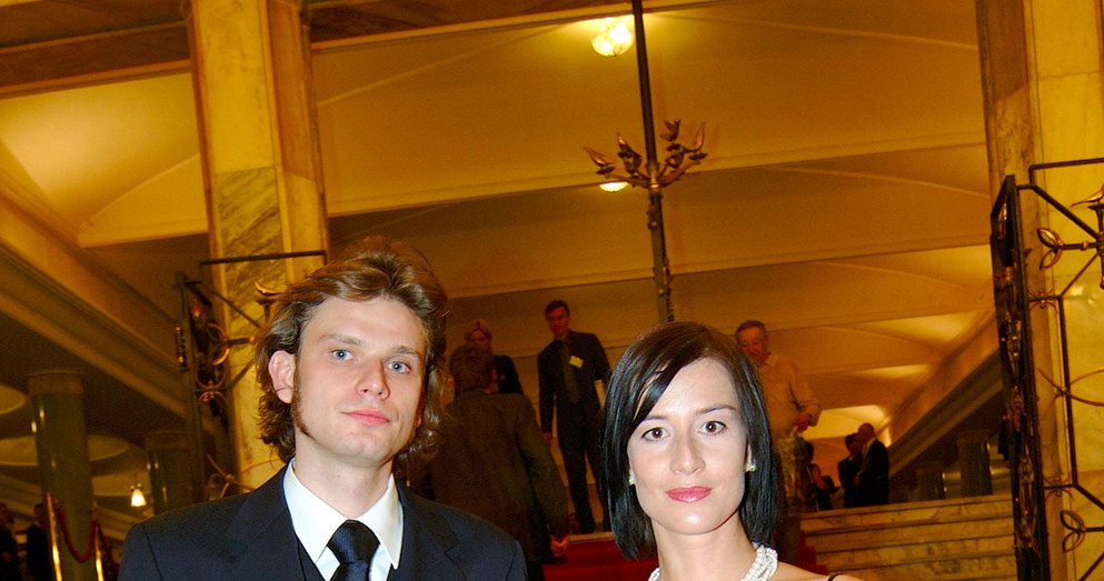 Łukasz Barczyk i Maja Ostaszewska, 2003 rok /Prończyk /AKPA