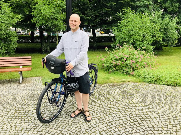 Łukasz Furmańczyk najbliższe 3 lata spędzi w podróży na rowerze dookoła świata /Agnieszka Wyderka /RMF FM