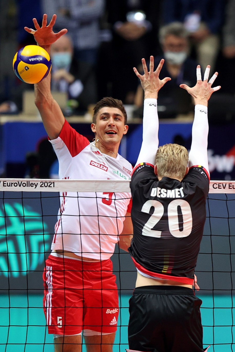 Łukasz Kaczmarek w meczu z Belgią //Łukasz Gągulski /PAP