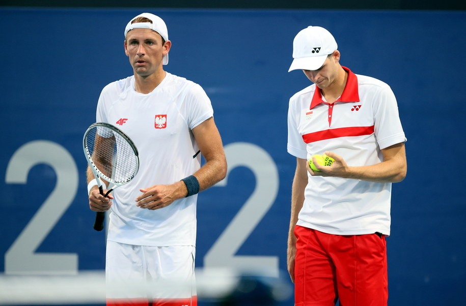 Łukasz Kubot i Hubert Hurkacz / 	Leszek Szymański    /PAP