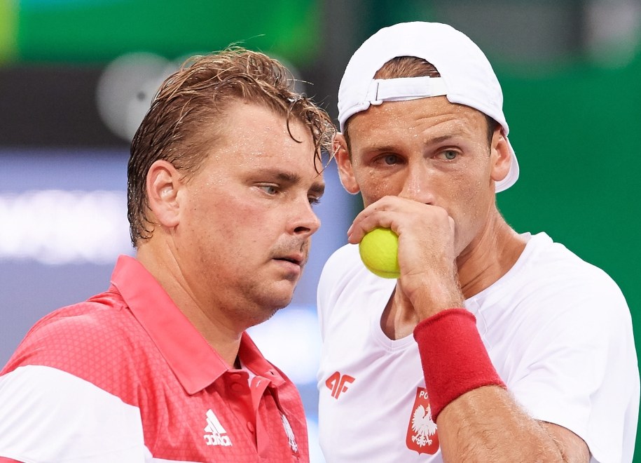 Łukasz Kubot (P) i Marcin Matkowski (L) /Adam Warżawa /PAP