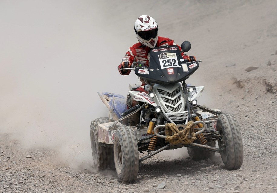 Łukasz Łaskawiec na trasie Rajdu Dakar /Felipe Trueba /PAP/EPA