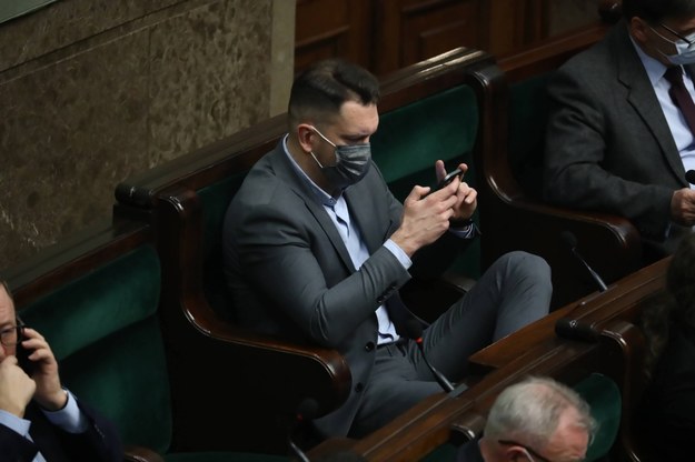Łukasz Mejza na sali obrad Sejmu /Tomasz Gzell /PAP