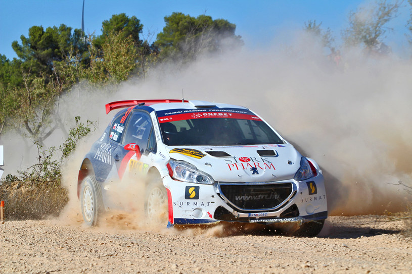 Łukasz Pieniążek/Przemysław Mazur (Peugeot 208 T16) na trasie Rajdu Hiszpanii /INTERIA.PL