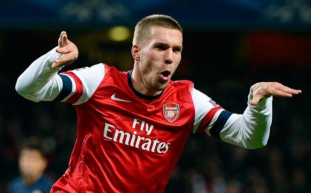 Łukasz Podolski w barwach Arsenalu /AFP