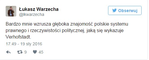 Łukasz Warzecha na Twitterze /Twitter