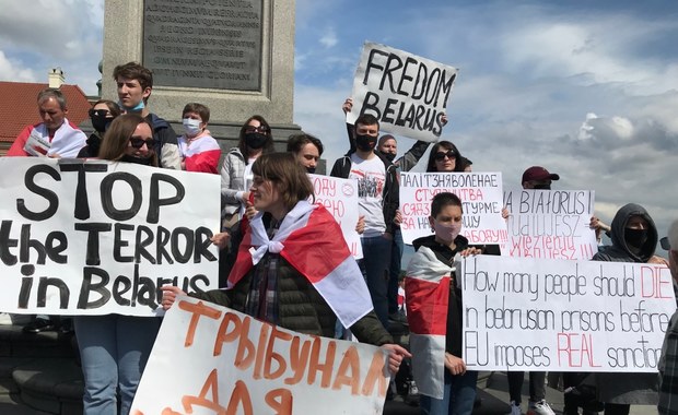 „Łukaszenka odejdź”. W Warszawie i Łodzi odbyły się wiece poparcia walki o wolną Białoruś