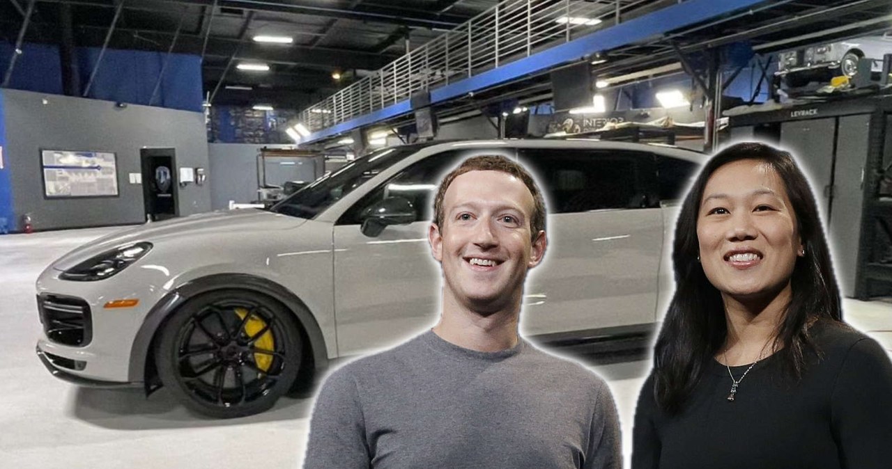 Luksusowy SUV Porsche przerobiony na luksusowego vana. Tak Mark Zuckenberg i Priscilla Chan będą wozić swoje dzieci fot. AP/East News / instagram.com/zuck /