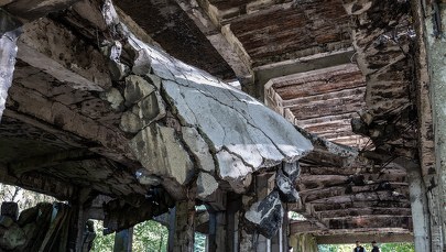 Łuska do rosyjskiej armaty polowej znaleziona na terenie Westerplatte