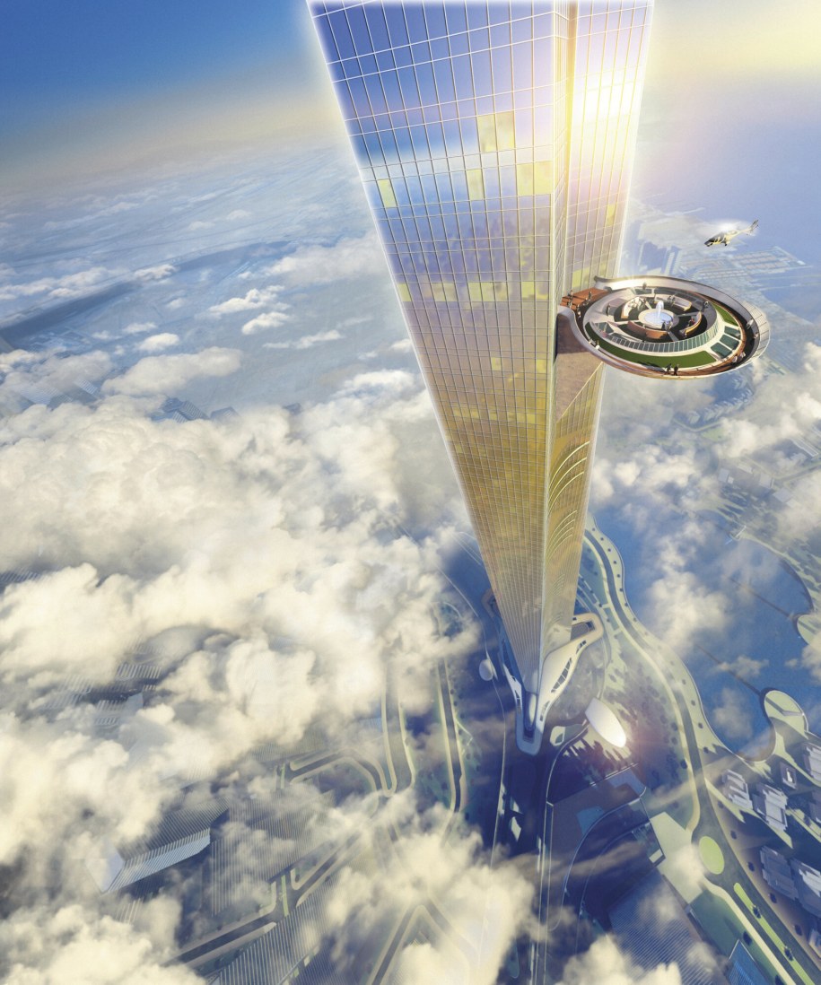 lustracja przedstawiająca, jak ma wyglądać Jeddah Tower po ukończeniu /GREGOIRE CIRADE/Science Photo Library /East News