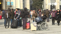 Lwów: Mieszkańcy miasta uciekają przed wojną