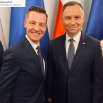 "M jak miłość": Rafał Mroczek na zdjęciu z prezydentem Andrzejem Dudą