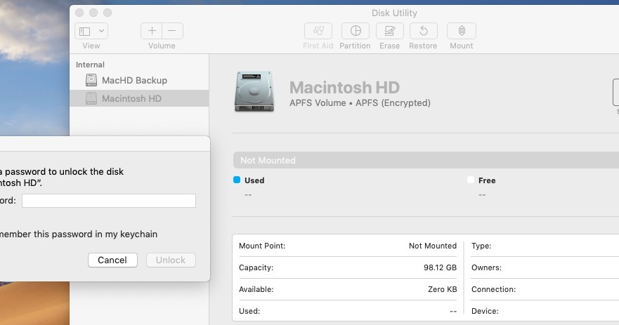 Mac posiada wbudowaną opcję nadawania hasła z poziomu Narzędzia dyskowego /materiały prasowe