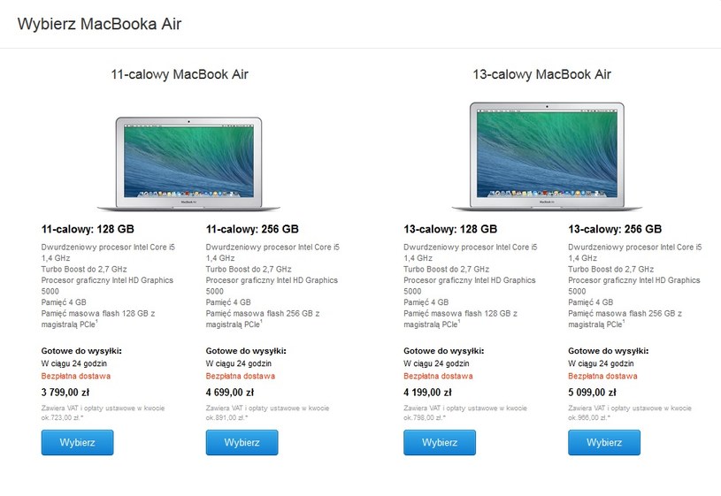 MacBook Air 2014 /materiały prasowe