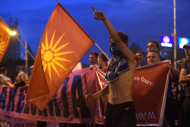 Macedonia. Protest przeciwników zmiany nazwy kraju /NAKE BATEV /PAP/EPA