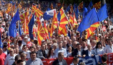 Macedonia: Wielotysięczna demonstracja poparcia dla UE i NATO