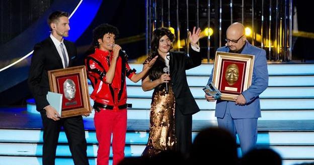 Maciej Dowbor, Agbnieszka Włodarczyk, Katarzyna Skrzynecka i Piotr Gasowski w finale programu /Polsat