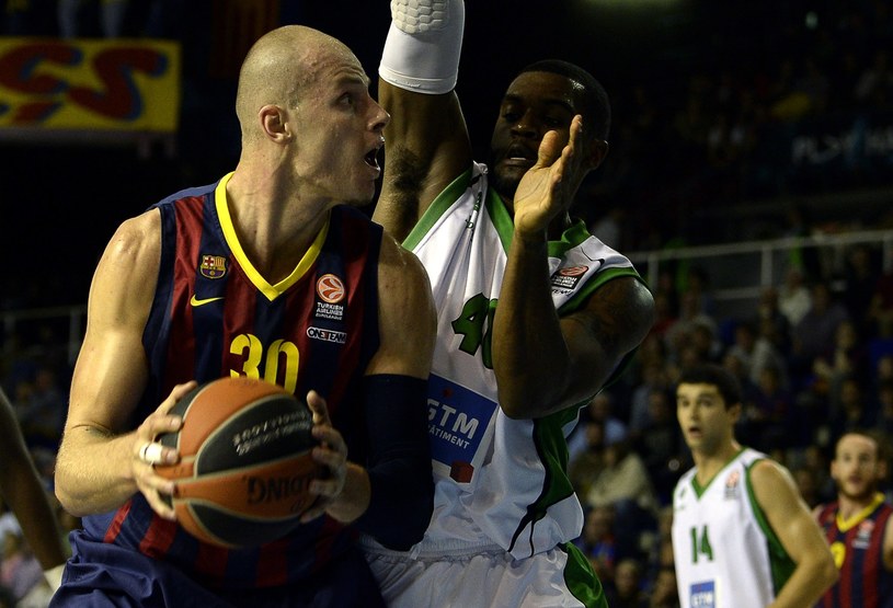 Maciej Lampe, koszykarz Barcelony /AFP