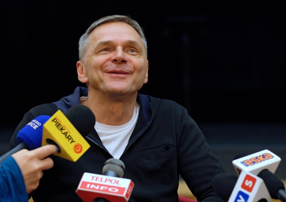 Maciej Pieprzyca na spotkaniu z dziennikarzami / 	Andrzej Grygiel    /PAP